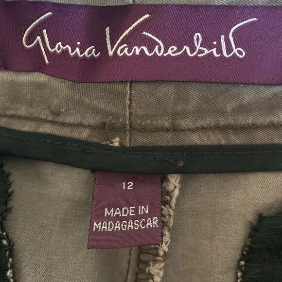 Gloria Vanderbilt Sammy Cropped Pants – Brown Stretch, Size 12, NWT - Picture 2 of 8
